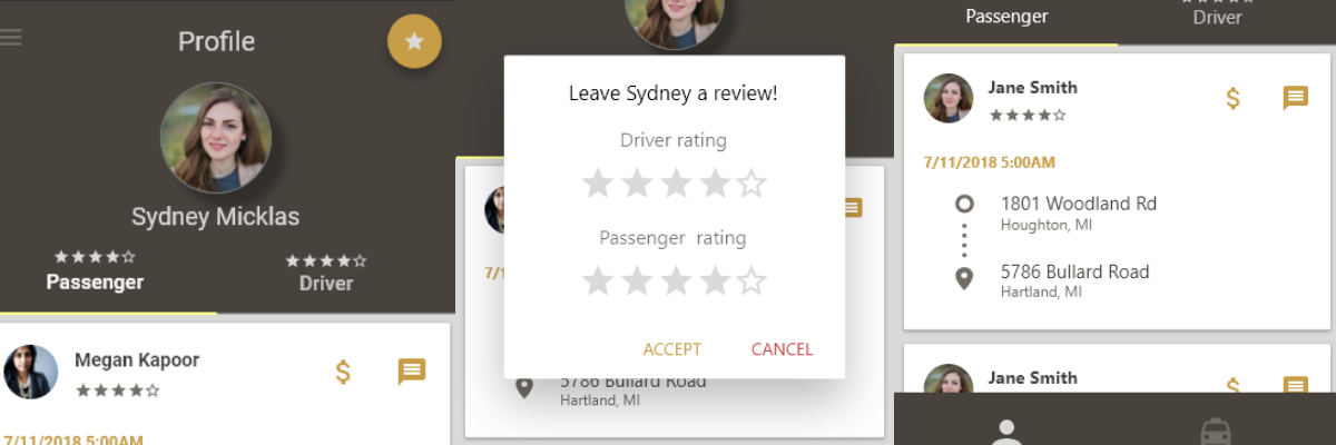 Image of Ride Sharing application